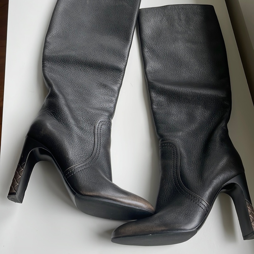 New Bottega Veneta Leather Knee High Boots